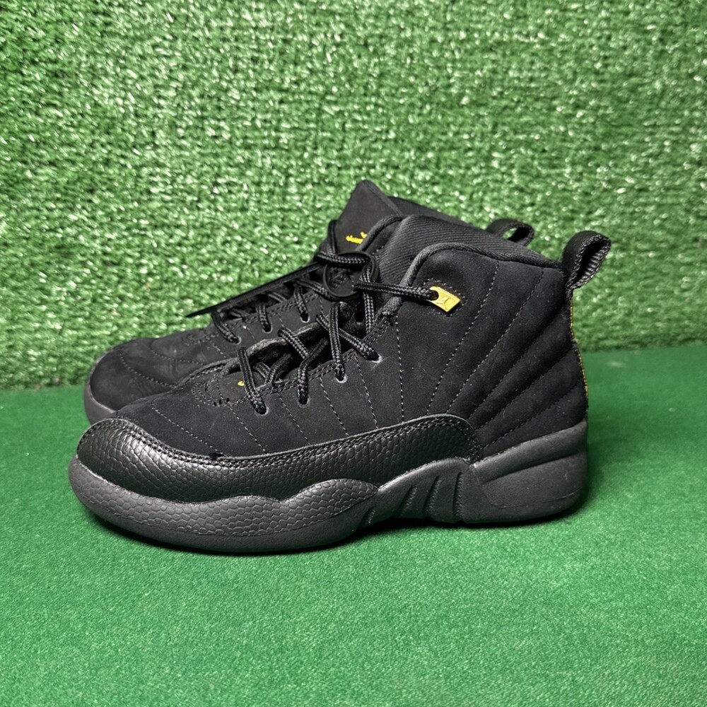 Nike Air Jordan 12 Retro Black Taxi 151186-071 Preschool Kids Size 12C - Picture 3 of 6